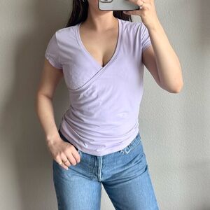 Vintage Express Faux Wrap Blouse